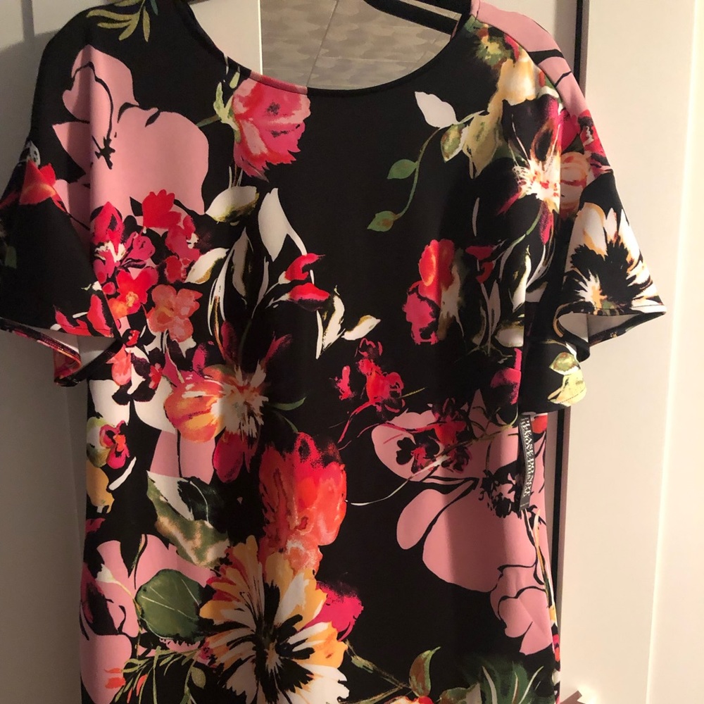 Black floral dress